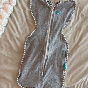 Love to dream Grey Striped-Trim Swaddle Sleep Sack
